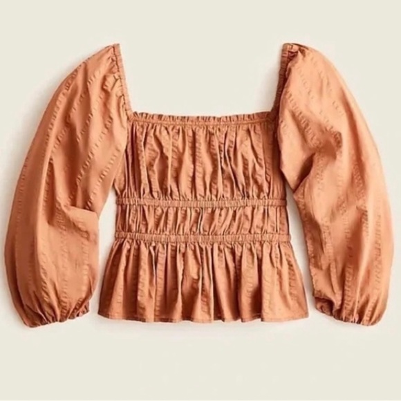 J. Crew Tops - J. Crew Brown Blouse with Ruffle Detail. Size Xs. Style BB269